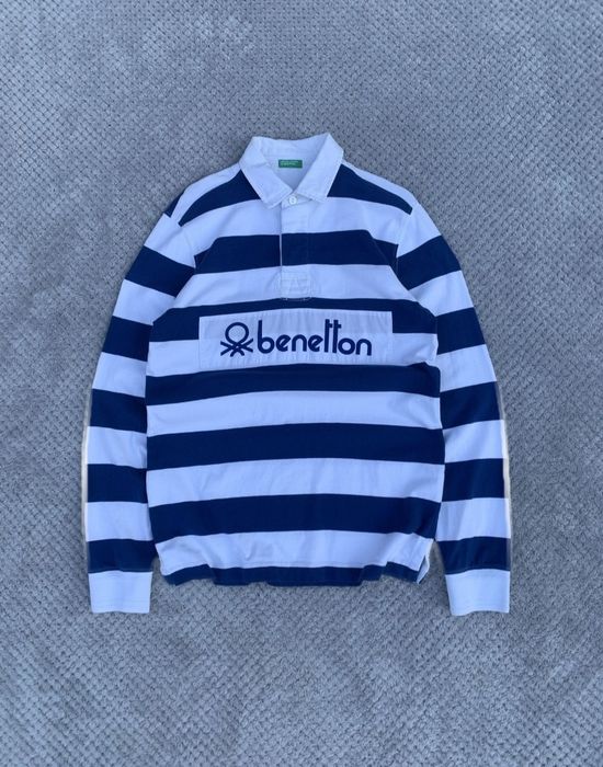 Регбійка Benetton в смужку, розмір M, оригінал