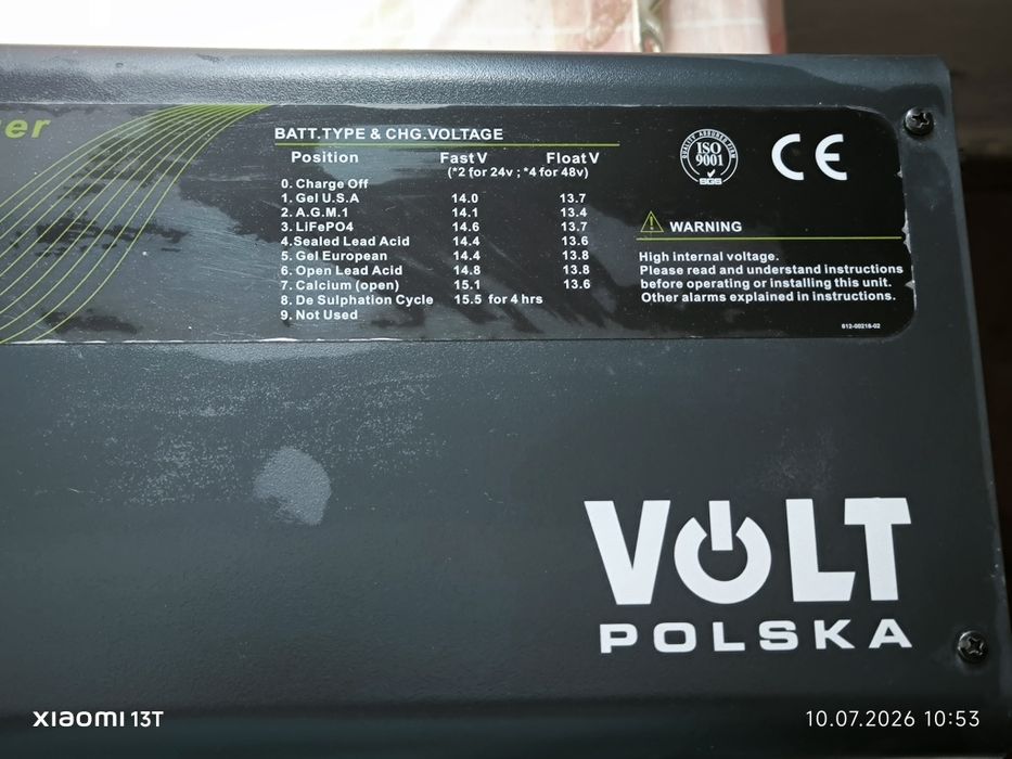 Інвертор Volt Polska 6000W + 2 LiFePO4 24V 100Ah (5,12 кВт·год)