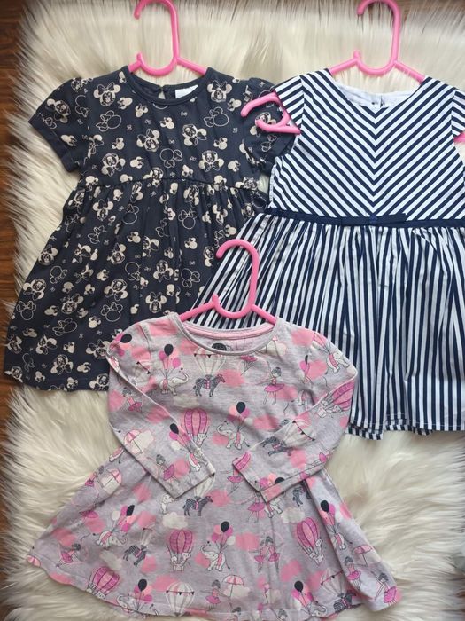 Zestaw sukienek 86cm dziewczynka