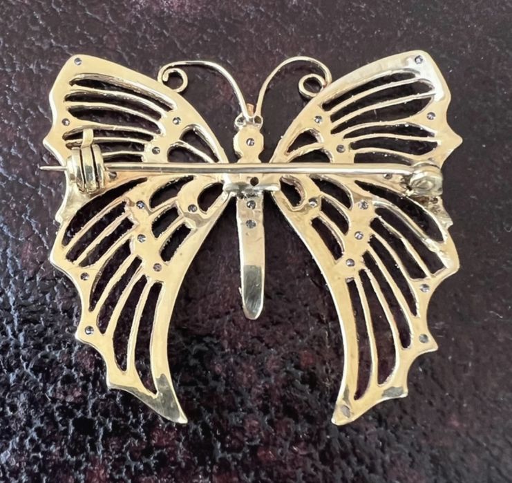 Broszka motyl złoto 14k