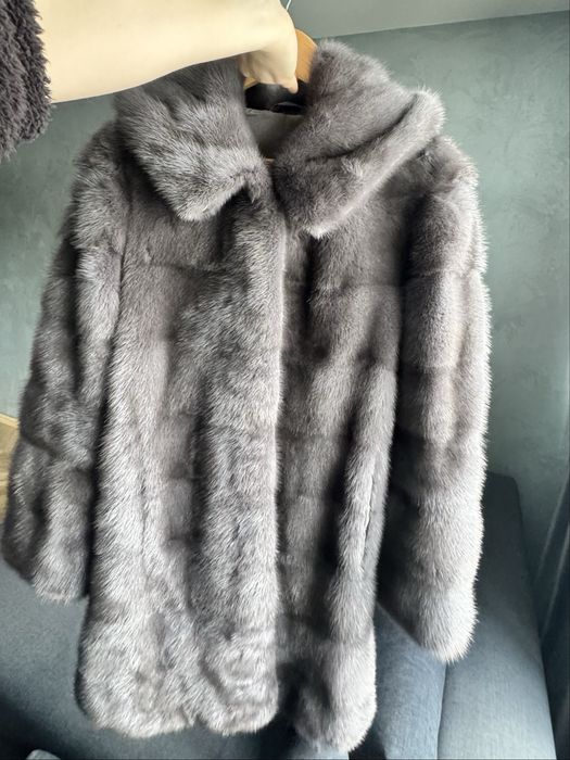 Шуба з блакитноі норки