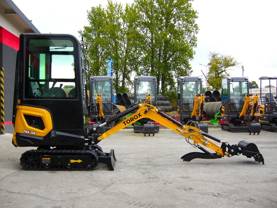 Minikoparka TOROX TRX-12S 1.2T 3Łyżki Kciuk Szybkozł. traktorkiagropl