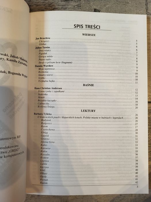 Ściąga lektury GREG kl.1-3