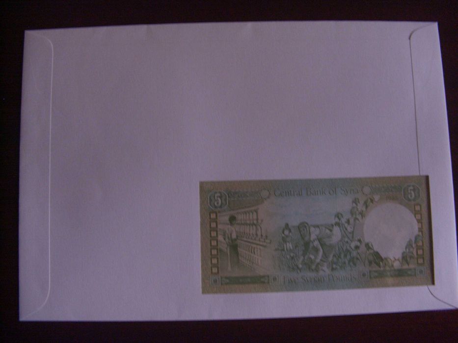 envelope - selos- nota - Siria