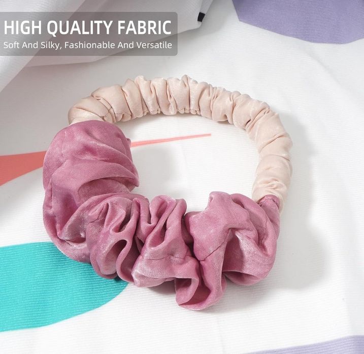 Luckybear Satynowy wałek SILK BOW scrunchie do robienia loków