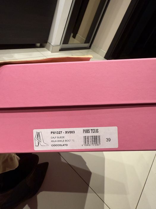 Botki Paris Texas zamsz cielęcy 39