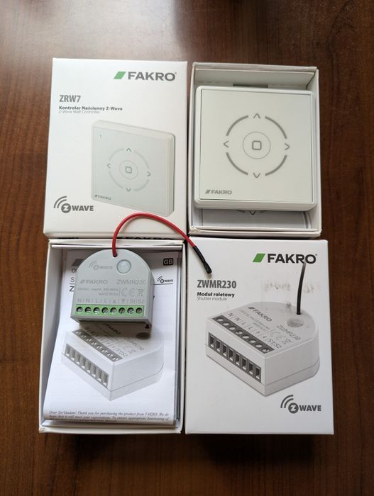 Moduły sterowania roletami sterownik pilot klawiatura ścienna Fakro ZWMR230 ZRW7 z-wave