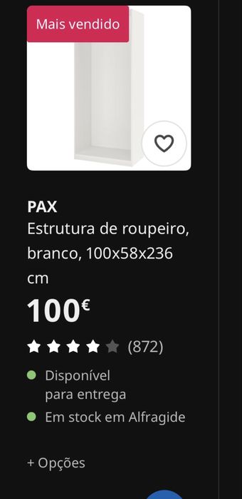 3 modulos roupeiro PAX Ikea Preto Castanho