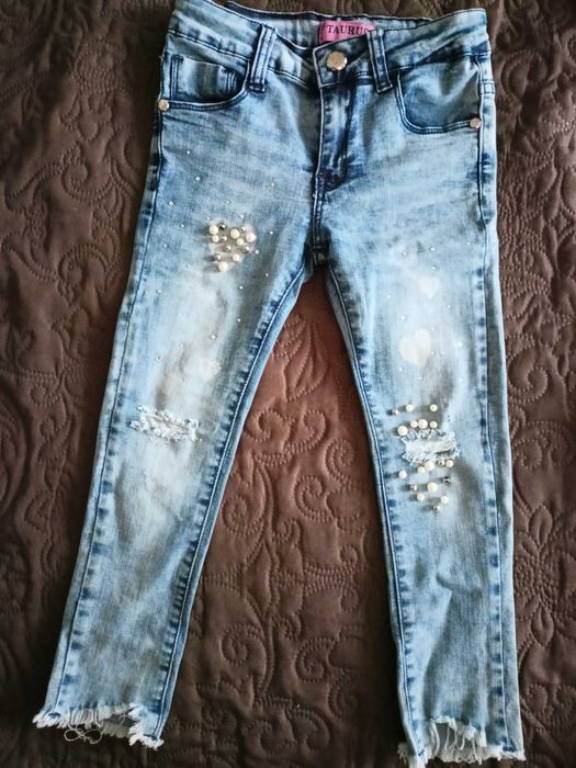 Spodnie dżinsowe dziecięce dla dziewczynki