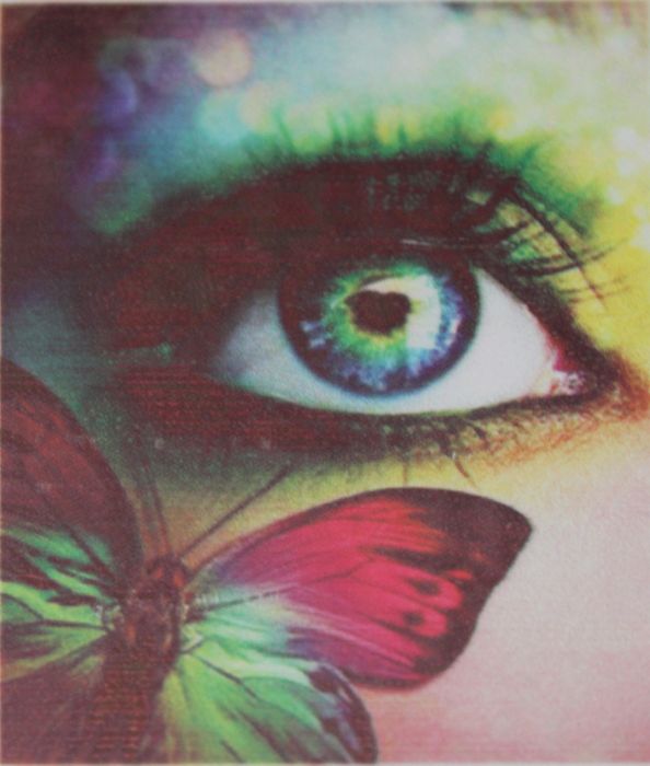 Haft diamentowy 40x50 obraz na ramie oko