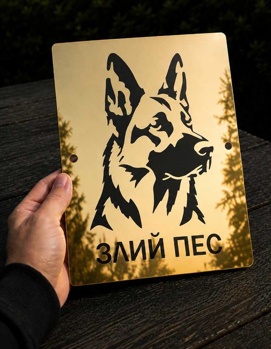 Табличка "Злий Пес"