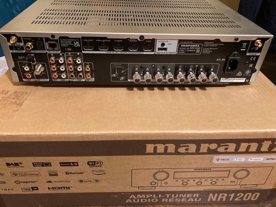 Amplituner Marantz NR 1200, Streamer, odtwarzacz sieciowy, Bluetooth / Spotify / HEOS/ WIFI