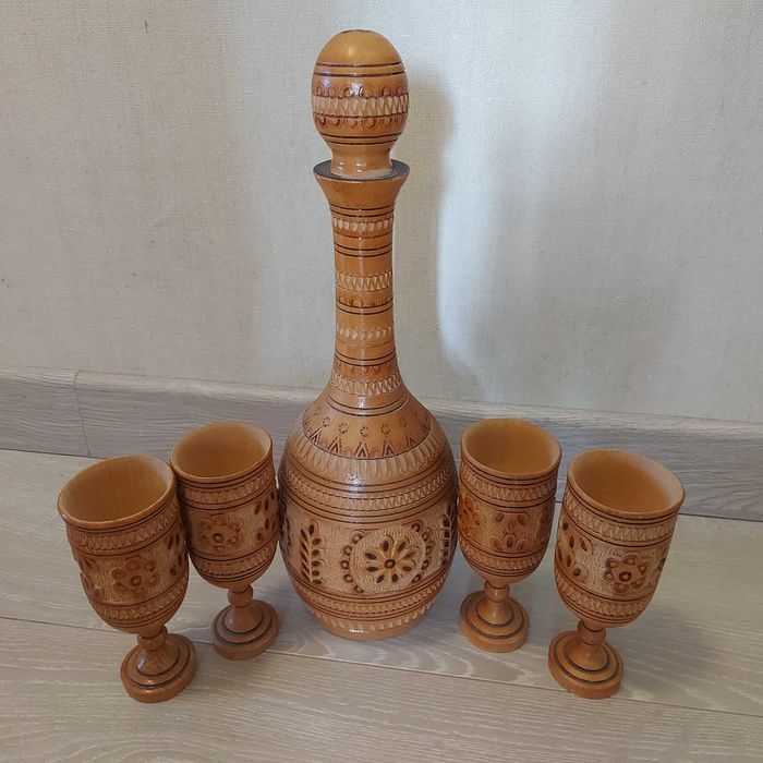 ручної роботи з дерева Чорнильниця українська та набір деревяний