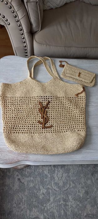 Torba Saint laurent Lcare crochet raffia PARIS