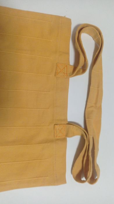 Totebag - saco em tecido amarelo - artesanato