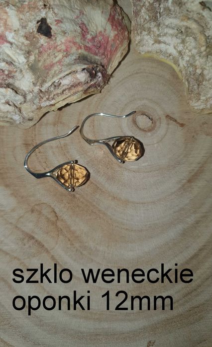 kolczyki szkło weneckie Handmade