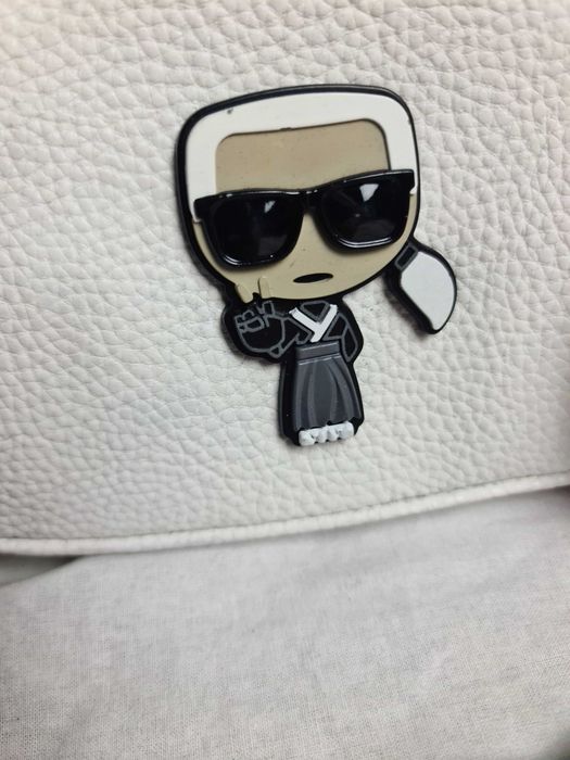Torebka Karl Lagerfeld 3w1 biala ludek Premium