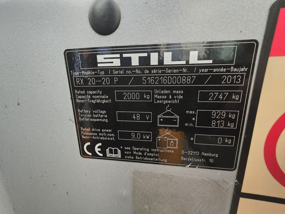 Still Rx 20-20 elektryk teiplex przesuw