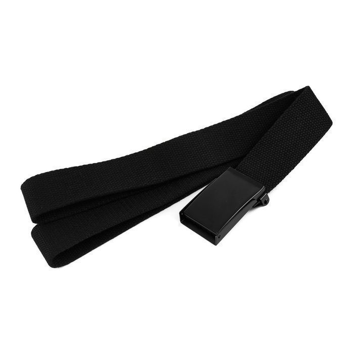 Pasek 115 cm męski do spodni czarny parciany parciak pudełko prezent