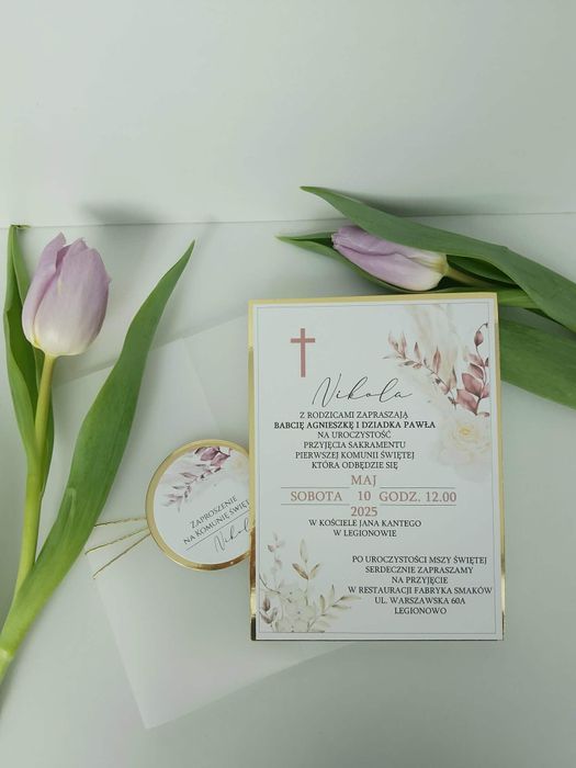 Zaproszenia na Komunię/ Chrzest