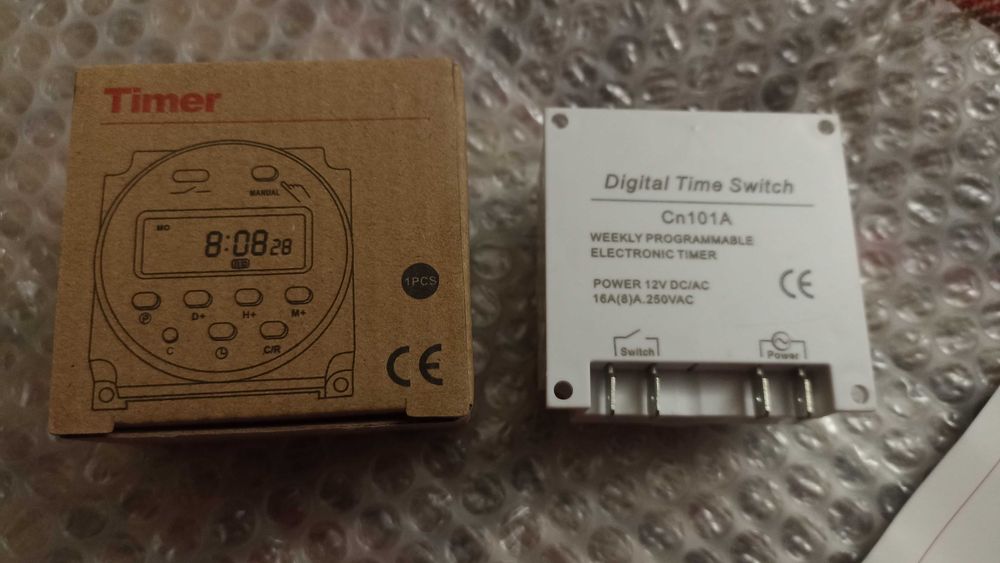 Реле времени 12V 16A, таймер