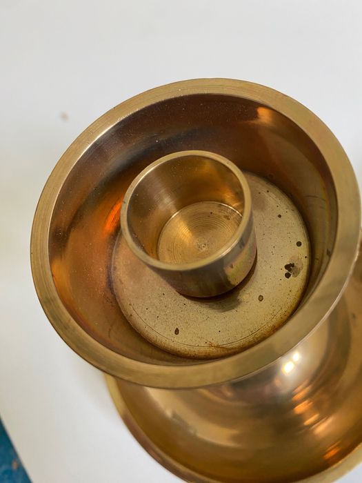 Stary Mosiężny świecznik