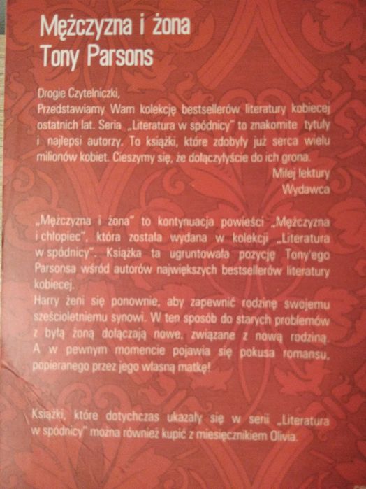 Mężczyzna i żona. Tony Parsons