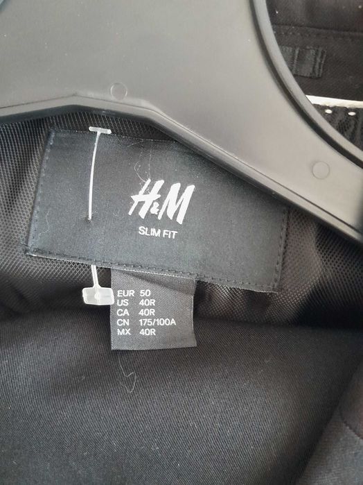 garnitur H&M dla szczupłego 175cmczarny roz.50/ 100A
