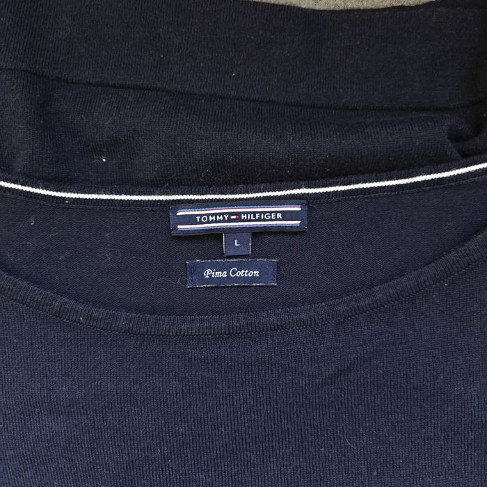 Sukienka sweterkowa bawełna dopasowany L rękaw 3/4 Tommy Hilfiger