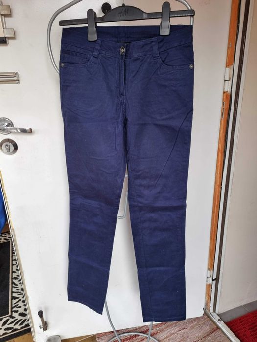 Jeansy damskie 36 S M granatowe  spodnie vintage proste