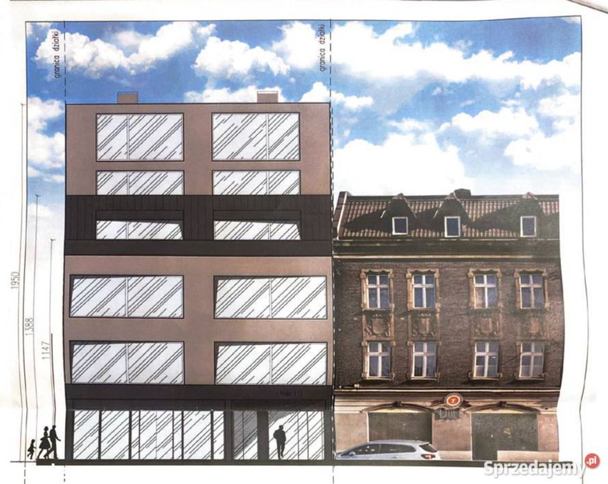 5 min od Rynku w Katowicach z WZ na 1050m2 PUM !