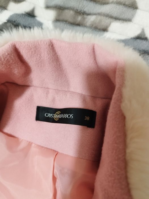 Parka rosa Cristina barros tamanho 38 praticamente nova