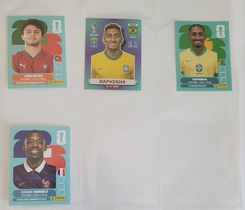 Panini Topps - Cromos Futebol Rookies / Craques / Estrelas (SELECÇÕES)