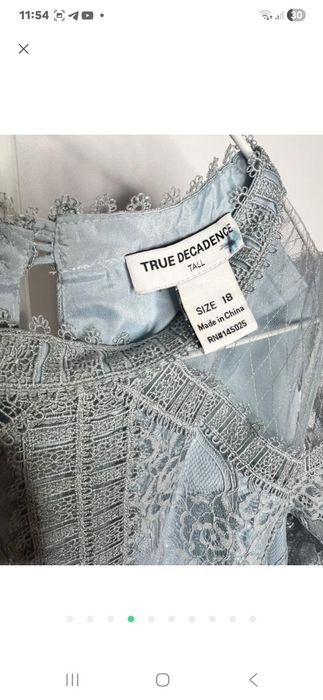 Мереживна блакитна сукня XL 18р.
