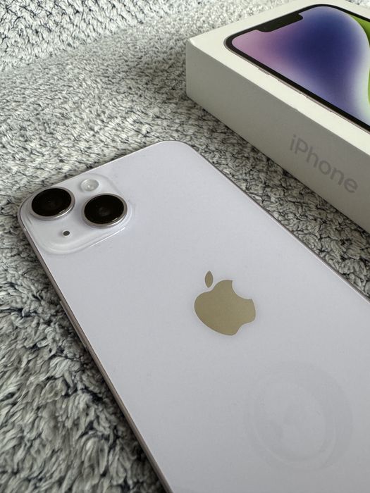 iPhone 14 128 fioletowy - stan idealny - bateria 85%