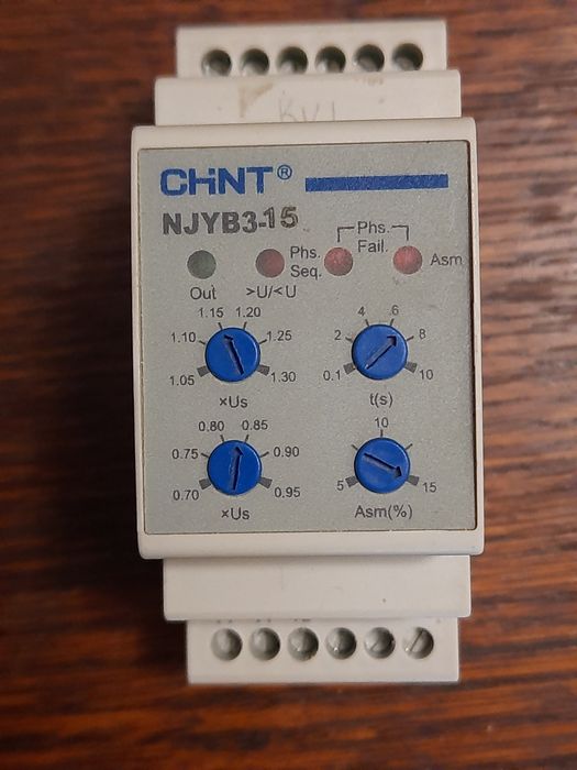 Реле контроля фаз NJYB3-15 AC220 В