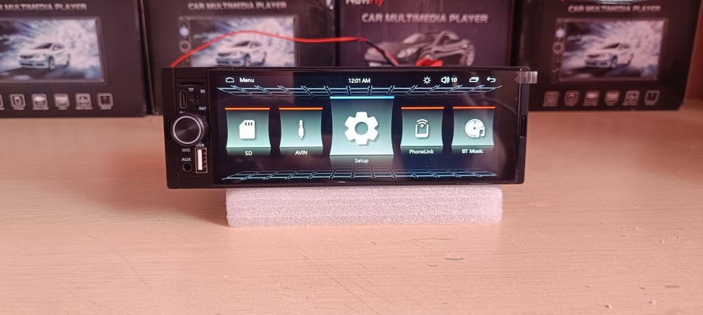 1DIN Магнітола 6.86" CarPlay / Android Auto | 1280×480 | BT | Камера