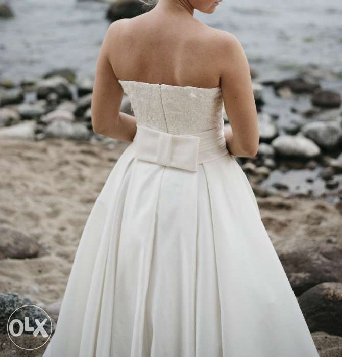 Suknia ślubna | ślub | 40 | ecru | bolerko koronkowe, koszulka