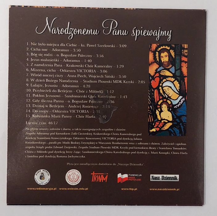 Narodzonemu Panu śpiewajmy kolędy płyta CD