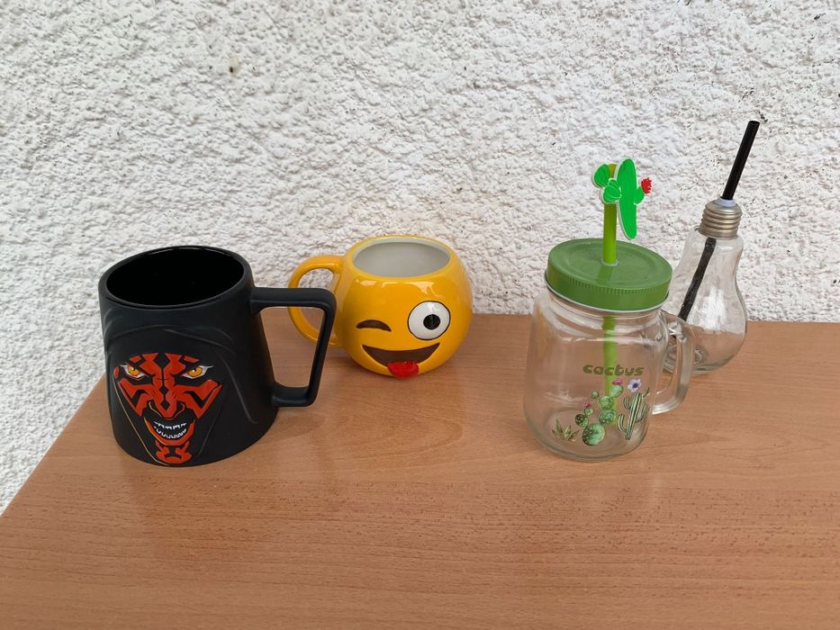 Conjunto 27 chávenas cartoon, filmes, jogos, tematicas