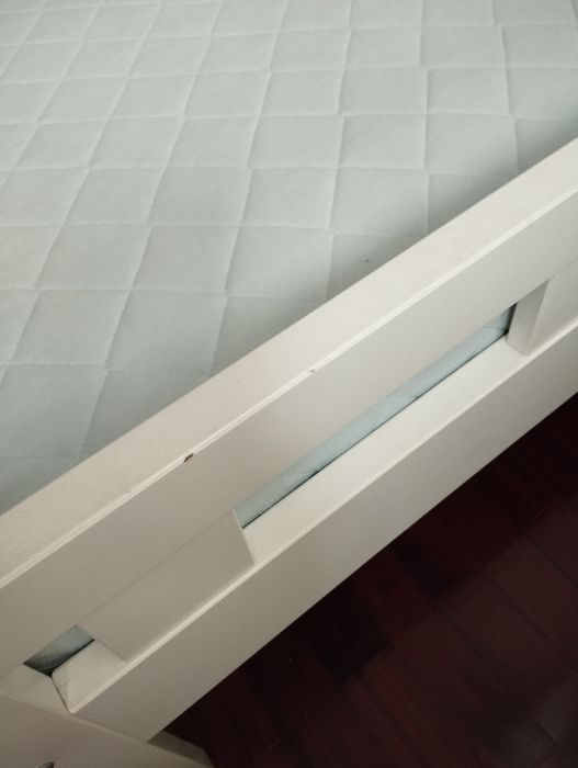 Cama de criança com barra de segurança 70 x 160 cm