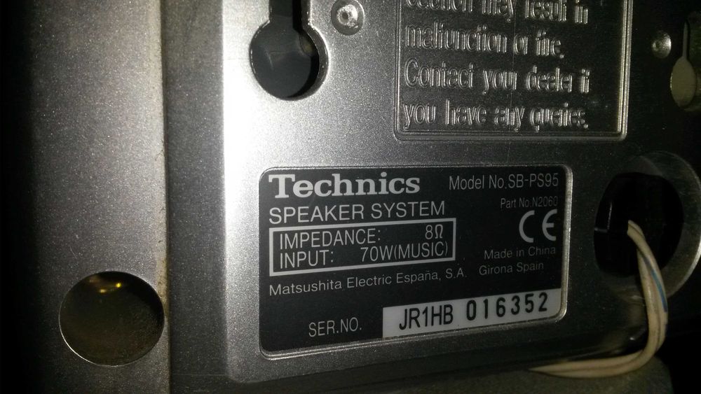 Głośniki technics sb-pc95