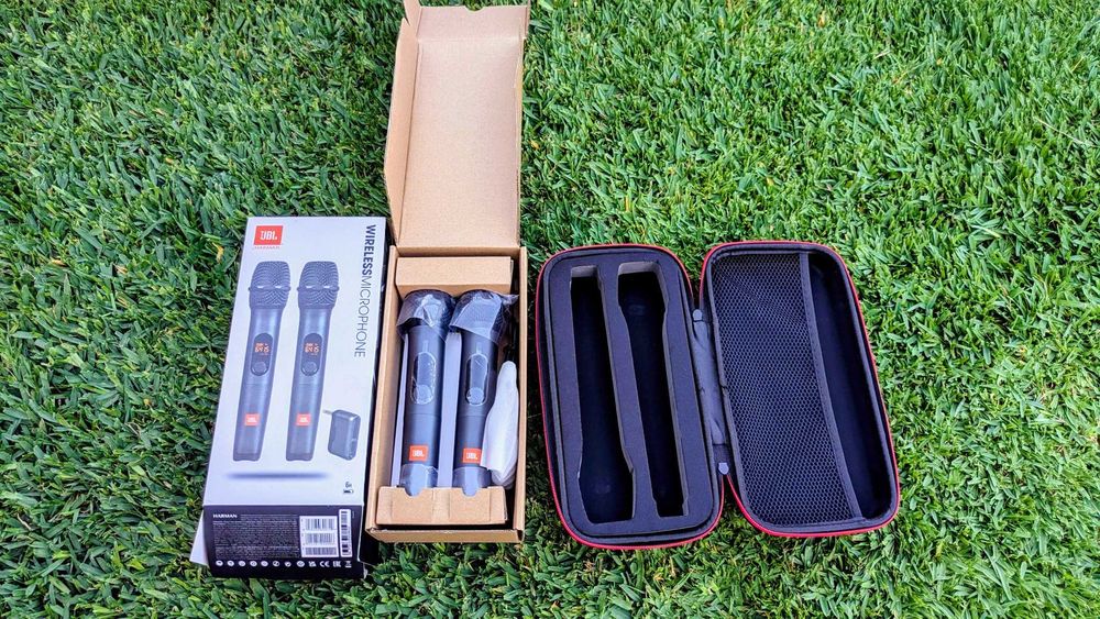 Pack JBL: 2 Microfones Sem Fios + Bolsa Oficial JBL NOVOS