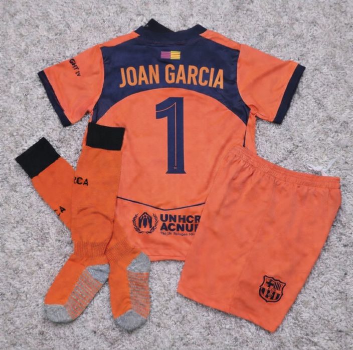 Komplet piłkarski Joan Garcia koszulka Fc Barcelona rozmiary