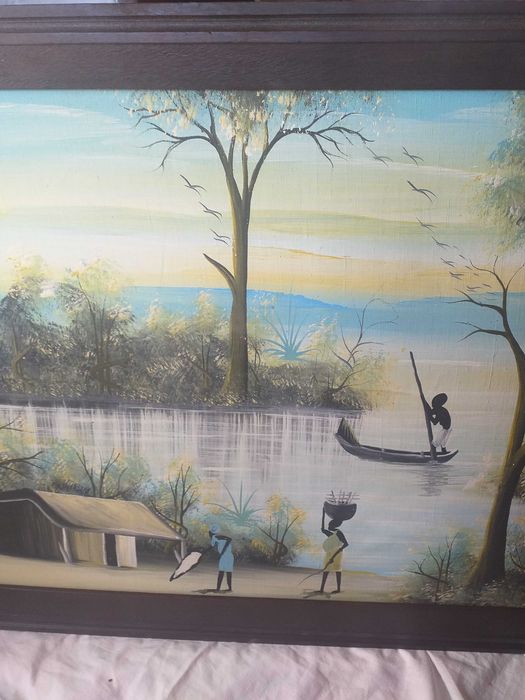 Quadro arte africana, antigo.