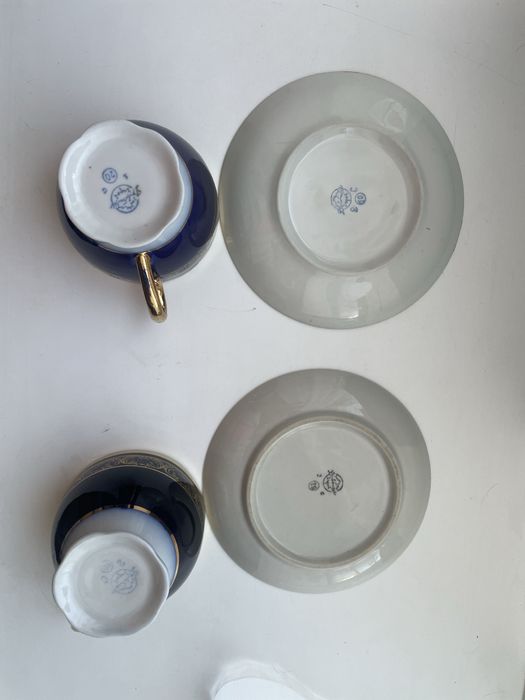 Чашка з блюдцем від сервізу ссср Довбиш кобальт