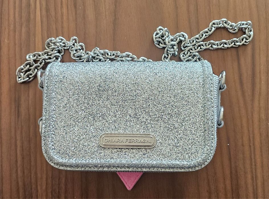 Chiara Ferragni eyelike glitter bag
