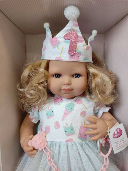 Іспанська лялька пупс з волоссям Nina 1227, 1228 Berjuan, 50 см