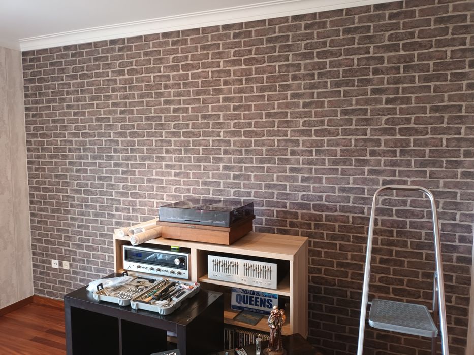 Aplicação de papel de parede