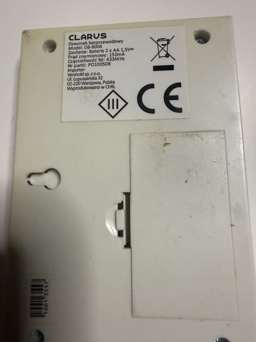 Dzwonek do drzwi bezprzewodowy Clarus